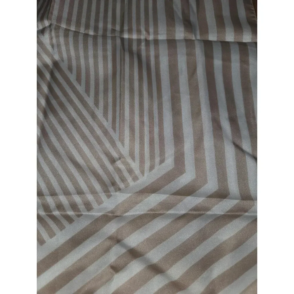 Vintage St Michael Tuape White Stripe Polyester Scarf Rectangle